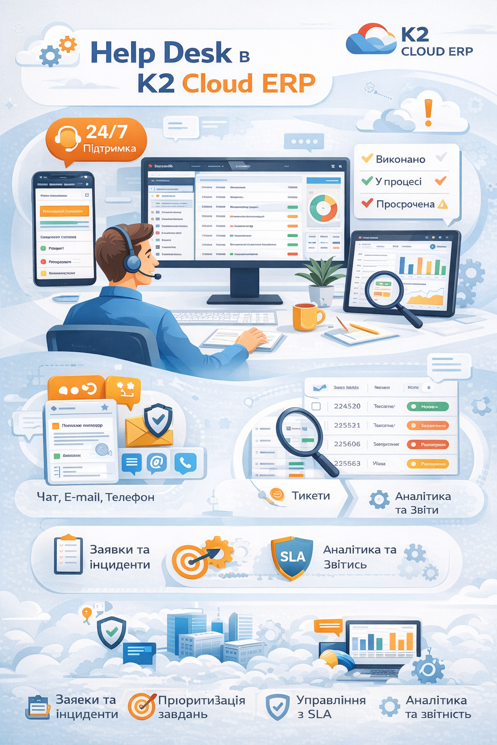 Help Desk в K2 ERP: економіка впровадження K2 ERP для бізнесу: Help Desk в K2 ERP
