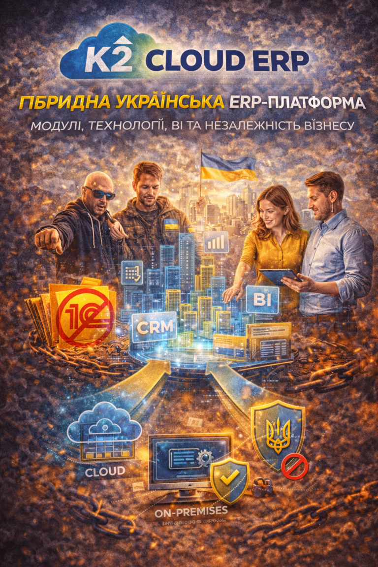 K2 ERP: економіка впровадження K2 ERP для бізнесу: K2 ERP — гібридна українська ERP-інструм