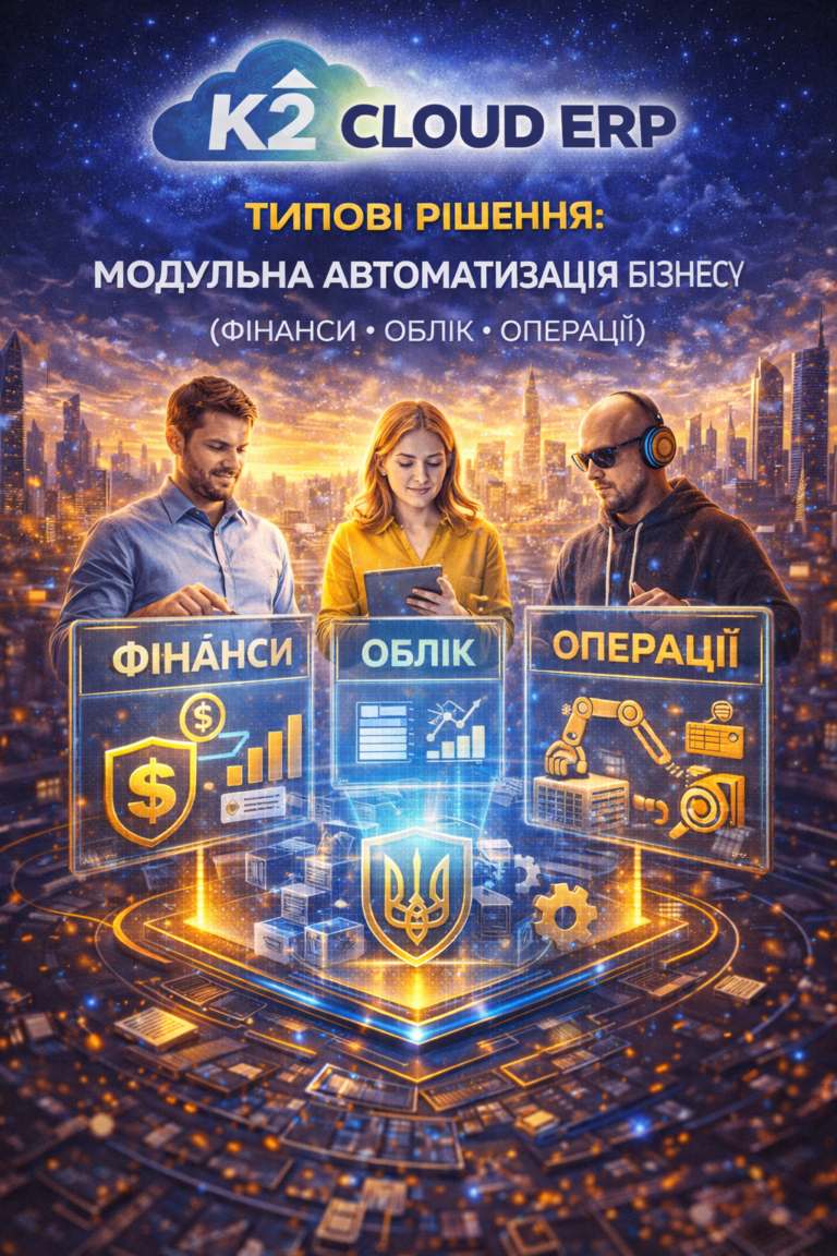 K2 ERP: економіка впровадження K2 ERP для бізнесу: K2 ERP — типові система