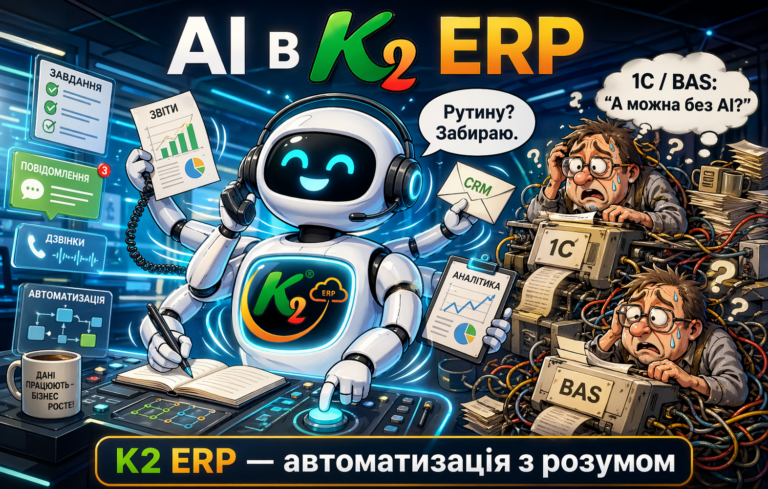AI в K2 ERP: економіка впровадження K2 ERP для бізнесу: AI в K2 ERPа господарська одиниця почина