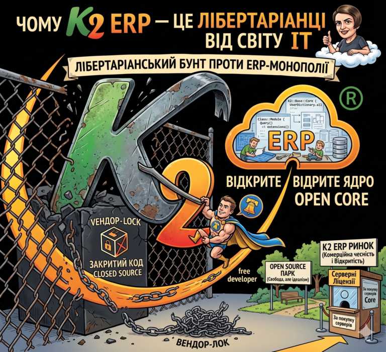 Open Source проти Відкритого коду: економіка впровадження K2 ERP для бізнесу: Open Source проти Відкритого коду