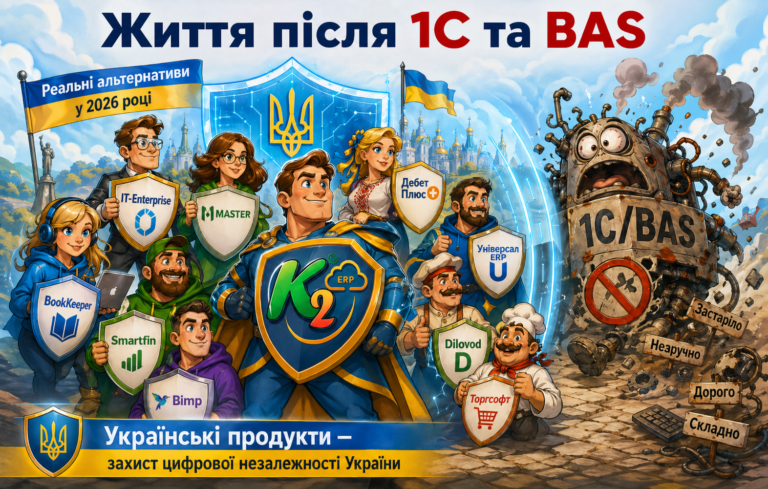 Життя після 1С та BAS: економіка впровадження K2 ERP для бізнесу: Життя після 1С та BAS