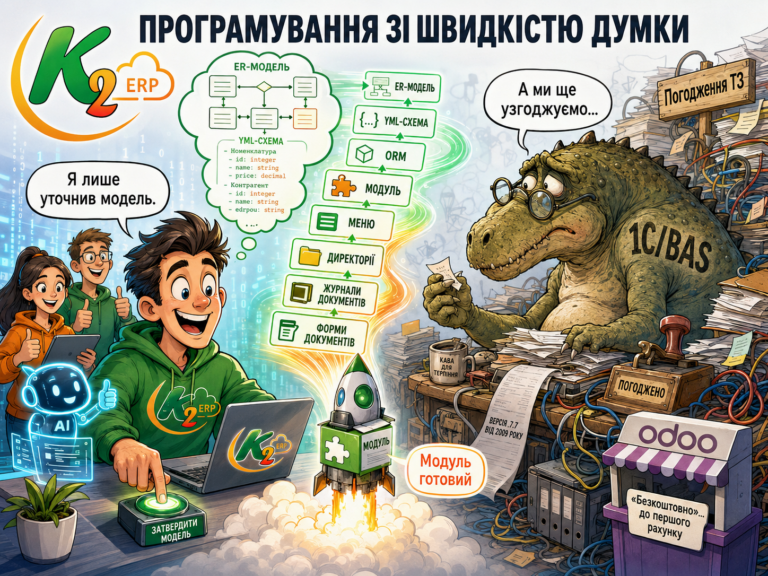 Програмування зі швидкістю думки: економіка впровадження K2 ERP для бізнесу: Програмування зі швидкістю думки